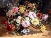 Floral, beautiful classical still life of flowers.070